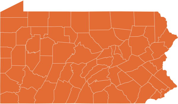 A map of Pennsylvania