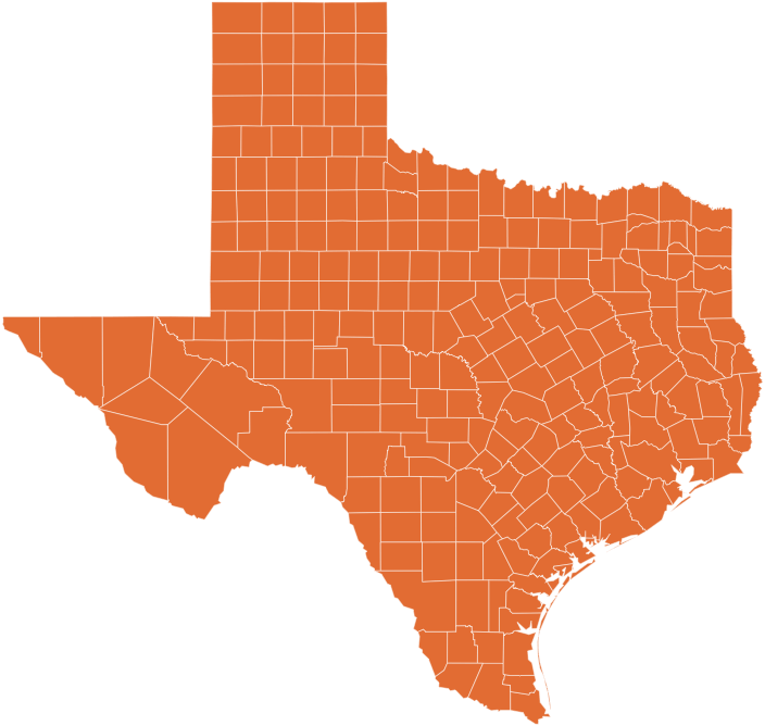 A map of Texas
